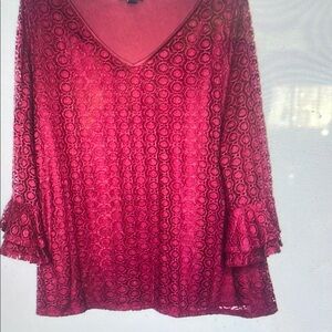Elegant Pink Lace Women's Top
